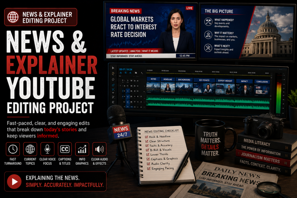 YouTube News & Explainer Editing Project