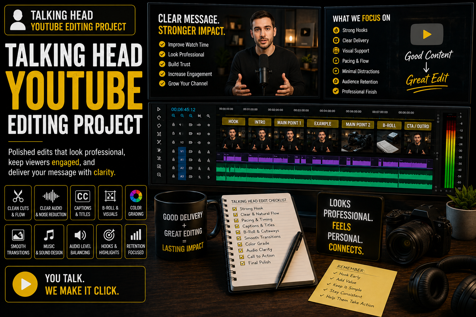 YouTube Talking Head Editing Project